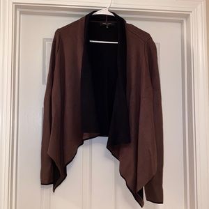 Brown and black cardigan